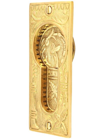 Broken Leaf Pocket-Door Pull without keyhole.